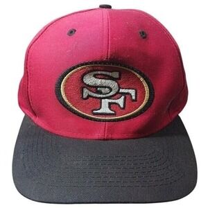 VTG‎ San Francisco 49ers NFL Snapback Hat 90s Light-Up Logo READ Non Functional